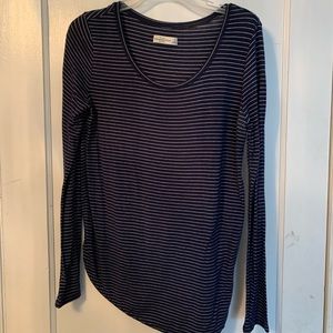 Blue and white stripped soft long sleeve